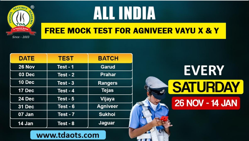 AGNIVEER VAYU ALL INDIA MOCK TEST 01 (GARUD)