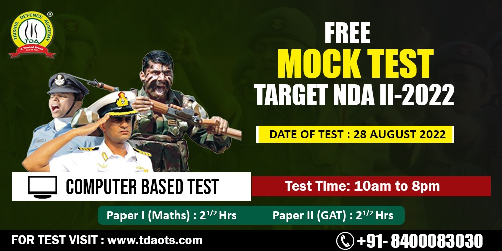 NDA MOCK TEST HELD ON 28 AUG 2022